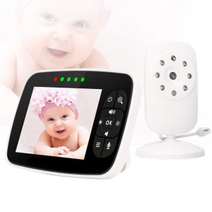 Baby Monitor 3.5″ LCD με Αισθητήρα IR, Θερμοκρασίας, Νυχτερινή Λήψη &amp; Ενδοεπικοινωνία SM-35