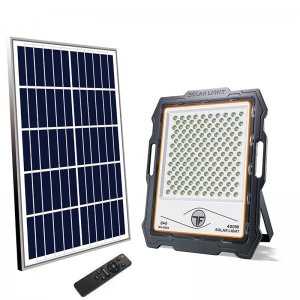 Ηλιακός Προβολέας 600w με 324 LED με Φωτοβολταϊκό Πάνελ, Λαβή Μεταφοράς &amp; Φωτοκύτταρο