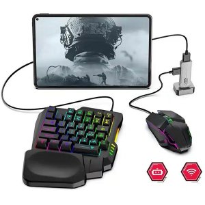 Gaming Set Κινητού με Πληκτρολόγιο, Ποντίκι Bluetooth RGB LED + Φορτιστής USB + Βάση Στερέωσης