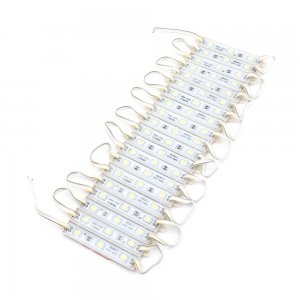 20 5050 SMD 3-LED Ενωμένα σε Παράλληλο 12V DC Αδιάβροχο - Λευκό Διαφανές