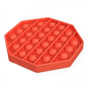 Poppy Αγχολυτικό Παιχνίδι Anti-Stress Ανακούφισης - Fidget Bubble Pop Πολύγωνο Κόκκινο