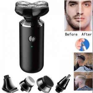 Compact Ξυριστική - Κουρευτική - Trimmer Επαναφορτιζόμενη Μηχανή 5 Κεφαλών Kemei - Men’s Care 5 in 1