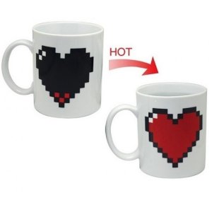 Κεραμική Κούπα Καρδιά που Αλλάζει Χρώμα - Heart Changing Mug