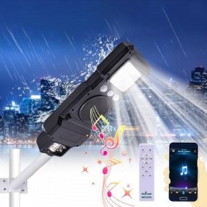 Ηλιακό Φωτιστικό LED 35W με Hi-Fi Ηχείο και Bluetooth Music Box Αδιάβροχο Εξωτερικού &amp; Εσωτερικού Χώρου