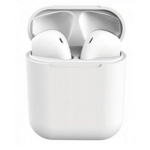 Ασύρματα Ακουστικά Αφής - inPods 12 Bluetooth Earphones With Charging Box με Αυτόματη Σύνδεση Pop-up στο Κινητό - Λευκά Macaron