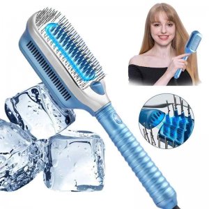 Βούρτσα Ισιωτική Κρυοθεραπείας Μαλλιών AntiFrizz για Ενίσχυση &amp; Ενυδάτωση - Cold Hair Straightener Brush OEM