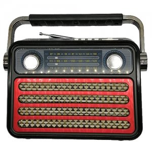 Retro Φορητό Επαναφορτιζόμενο Ραδιόφωνο CMIK MK-121 Κόκκινο - Multimedia Ηχείο MP3 Player με Bluetooth, USB, SD, AUX, FM Radio