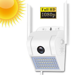Αδιάβροχη WiFi IP Κάμερα 1080p &amp; Φωτιστικό LED με Ανίχνευση Κίνησης Επιτοίχιο JORTAN 8168 Εξωτερικού Χώρου