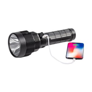 Επαναφορτιζόμενος Αδιάβροχος Φακός 2000Lm &amp; Powerbank Φορτιστής USB W5101