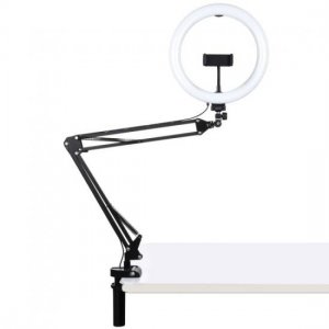 Ring Light Puluz με Ρυθμιζόμενο Βραχίονα - Λάμπα Φωτογράφισης Δακτυλίδι 9,4W PKT3090B
