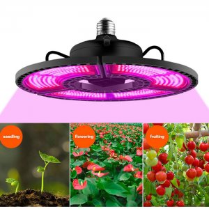E27 Τριπλό Φωτιστικό 400W 180º LED Ανάπτυξης Φυτών Full Spectrum Αναδιπλούμενο Πάνελ - Λάμπα Θερμοκηπίου Εσωτερικού Χώρου - Plant Grow Light