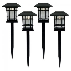 Σετ 4 Ηλιακά Φωτιστικά Κήπου Καρφωτά LED Solar Garden Light OEM