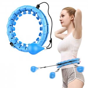 HULA HOOP Massager Κάψτε Κοιλιακό Λίπος - Όργανο Εκγύμνασης, Αδυνατίσματος &amp; Μασάζ Γαλάζιο OEM