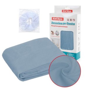 Σταθερή Αυτοκόλλητη Σίτα Παραθύρου 150x180cm σε Γκρί Χρώμα - Kmt Style