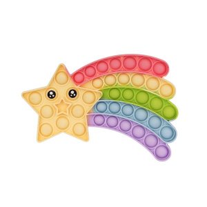 Poppy Πολύχρωμο Αγχολυτικό Παιχνίδι Anti-Stress - Fidget Bubble Pop it Πεφταστέρι OEM