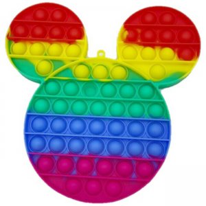 Poppy Πολύχρωμο Αγχολυτικό Παιχνίδι Anti-Stress - Fidget Bubble Pop it Γίγας Mickey Mouse OEM