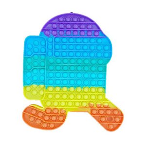 Poppy Πολύχρωμο Αγχολυτικό Παιχνίδι Anti-Stress - Fidget Bubble Pop it Ρομπότ Αστροναύτης Γίγας 30cm OEM