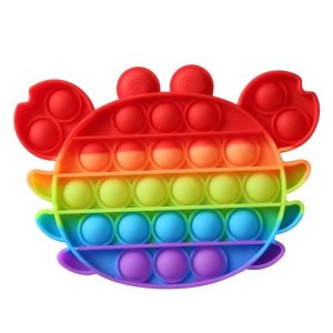 Poppy Πολύχρωμο Αγχολυτικό Παιχνίδι Anti-Stress - Fidget Bubble Pop it Ρομπότ Αστροναύτης Γίγας 20cm OEM