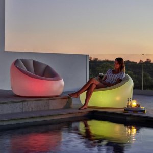 LED Φουσκωτή Πολυθρόνα BestWay με Φωτισμό - 7 Χρώματα 102x97x71 cm
