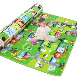 Παιδικό Μαλακό Ισοθερμικό Χαλί 180x150x0.8 εκ Δραστηριοτήτων Διπλής Όψης Playmat