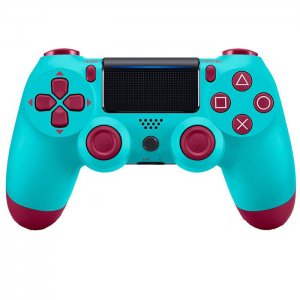 Ασύρματο Χειριστήριο PS4 με Λειτουργικό Ηχείο - Doubleshock - Συμβατό με Υπολογιστές - CTR Wireless Controller BlueBerry Γαλάζιο - Μωβ