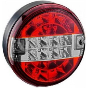 Στρογγυλό Πίσω Φανάρι με 20Led για Φορτηγά και Τρέιλερ 12,24v Ψυχρό Χρώμα Unistar II