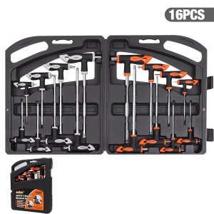 16τμχ Σετ Βαλιτσάκι Κλειδιών HEX &amp; TORX με Λαβή σε Θήκη HORUSDY SDY-94302