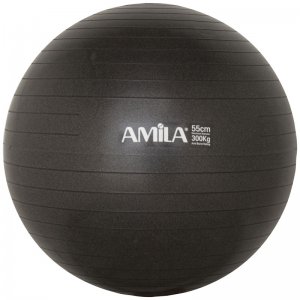 Μπάλα Γυμναστικής Amila Gymball 55cm Μαύρη Bulk