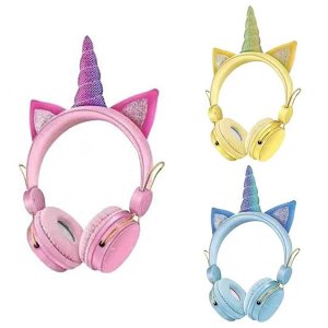 Bluetooth Ασύρματα Παιδικά Ακουστικά On Ear Unicorn με Ενσωματωμένο Μικρόφωνο σε Διάφορα Χρώματα