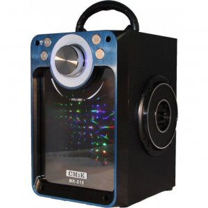Bluetooth Φορητό Ηχοσύστημα Karaoke USB - TF - Ράδιο CMIK MK-618 με Τηλεχειριστήριο σε Μπλε Χρώμα