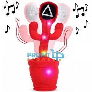 Squid Game Soldier Cactus - Παιχνίδι Κάκτος που Χορεύει, Τραγουδάει &amp; Επαναλαμβάνει - Dancing &amp; Singing Cactus