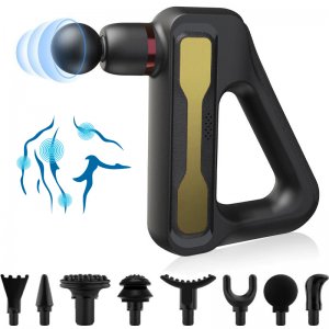 GymGun Συσκευή Μασάζ &amp; Αποθεραπείας Δονήσεων για Βαθύ Αθλητικό Μασάζ, Αποκατάσταση Μυών - Deep Tissue Vibration Training Χρυσό
