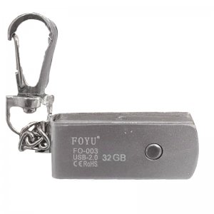 Αδιάβροχο Flash Drive FOYU 32GB USB 2.0, Ανθεκτικό Φλασάκι Μεταλλικό με Μπρελόκ