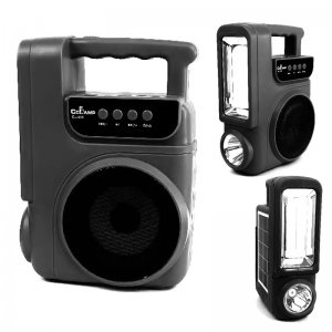 Ηλιακό Φορητό Bluetooth Ηχείο - Φακός, Camping, Έξτρα Φωτιστικό με Καλώδιο, FM Radio, Υποδοχή Κάρτα Μνήμης, USB, 2 προβολείς, χερούλι, CCLAMP CL-830