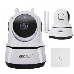 Ασύρματη IP Κάμερα Πανοραμική HD 355°, Νυχτερινή Λήψη, Ανιχνευτή Κίνησης, Ειδοποίηση στο Κινητό, Μικρόφωνο, Κουδούνι, Κάρτα SD, Cloud, Andowl, Q-A275