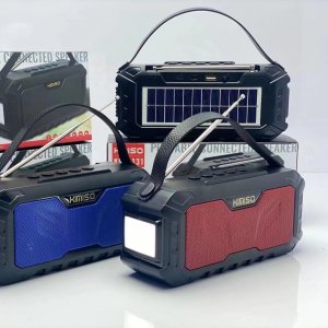 Φορητό Ηχείο Bluetooth, Φακός &amp; Powerbank με Ενσωματωμένο Ηλιακό Πάνελ - Kimiso KMS-131