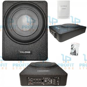 Ενεργό Subwoofer 8 Αυτοκινήτου &amp; Φορτηγού 800W Yalong, 20-150 Hz, Αυτοενισχυόμενο σε Λεπτή Καμπίνα, για Θέση Επιβάτη ή Πορτπαγκάζ με Ασφάλεια