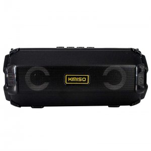 Φορητό Ηχείο Bluetooth Stereo 10W, με Λουράκι Ώμου, 2 Full Range Μεγάφωνα &amp; Woofer, USB, AUX, Κάρτα Μνήμης, FM Radio, Μαύρο, KIMISO KM-205