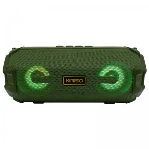 Φορητό Ηχείο Bluetooth Stereo 10W, με Λουράκι Ώμου, 2 Full Range Μεγάφωνα &amp; Woofer, USB, AUX, Κάρτα Μνήμης, FM Radio, Πράσινο, KIMISO KM-205
