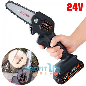 SAWMAX Mini Ηλεκτρικό Αλυσοπρίονο 4inch 24V Επαναφορτιζόμενο - Πριόνι Μπαταρίας - 1 Μπαταρία