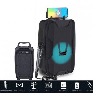 Andowl Ασύρματο Επαναφορτιζόμενο Φορητό Ηχείο Bluetooth Karaoke με Μικρόφωνο 5W