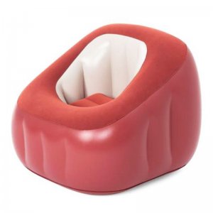 Bestway Φουσκωτή Πολυθρόνα σε Σχήμα Κύβου - Living Room Sofas 74x74x64cm Κόκκινη
