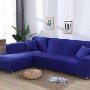 Ελαστικά Καλύμματα για Γωνιακό Καναπέ 140cm - 185cm &amp; 185cm - 230cm - Elastic Sofa Cover Μπλε