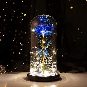 LED Διακοσμητικό Κρυστάλλινο Φωτιστικό Τριαντάφυλλο σε Βάζο - Romantic LED Rose
