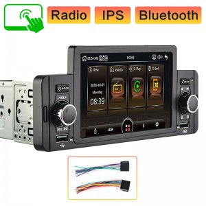 Multimedia Bluetooth Ηχοσύστημα Οθόνη Αφής 5 με Μικρόφωνο για Handsfree Κλήσεις Αυτοκινήτου MirrorLink, MP5 Player 4x80W, FM Radio, USB, AV