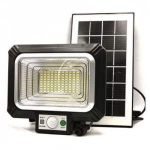 LED Ηλιακός Επαναφορτιζόμενος Προβολέας 30W Ανθεκτικός στο Νερό με Αισθητήρα Κίνησης &amp; Τηλεχειρισμό