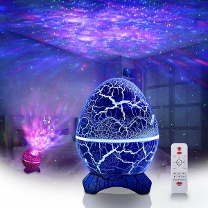 Προτζέκτορας Αστεριών - USB Νυχτερινό Φωτιστικό με Ηχείο Bluetooth - Galaxy Nightlight Projector LED Laser Αυγό Δεινόσαυρου