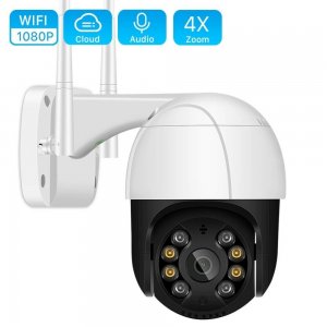 ICSee Αδιάβροχη Έξυπνη PTZ Κάμερα Ασφαλείας 1080p με WiFi - Αpp Εφαρμογή Παρακολούθησης - Νυχτερινή Λήψη &amp; Μικρόφωνο - Μαύρη