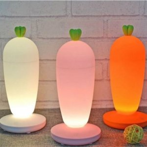 LED Επαναφορτιζόμενο Παιδικό Φωτάκι σε Σχήμα Καρότο με Θερμό Φωτισμόι &amp; 3 Επίπεδα Έντασης σε Διάφορα Χρώματα