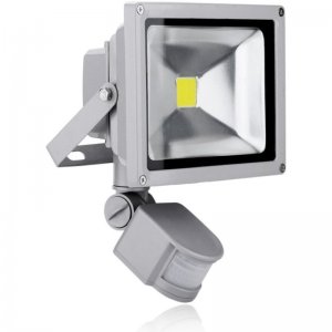 LED Αδιάβροχος Προβολέας 10W Εξωτερικού Χώρου Ψυχρού Φωτισμού με Αισθητήρα Κίνησης &amp; Φωτός &amp; Χρονοδιακόπτη